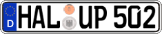 German license plate, Regular plates
