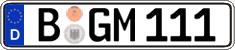 German license plate, Regular plates