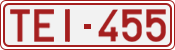 License plate of Belgium, 1951 year system