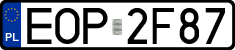 License plates of Poland, Regular car plates