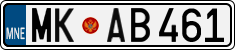 License plate of Montenegro, Cars