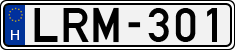 license plates of Hungary, Cars (1990)