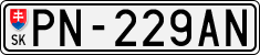 License plate of Slovakia, Cars
