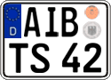 German license plate, Regular plates