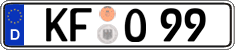 German license plate, Regular plates