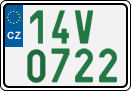 License plate of the Czech Republic, Oldtimers (2001)
