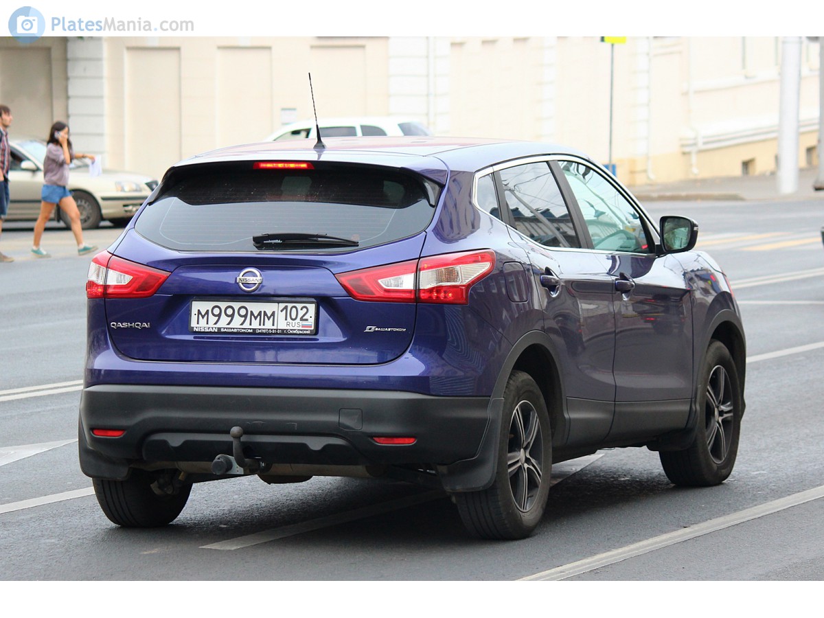м 999 мм 102, Nissan Qashqai 2nd gen (J11), 2014–2017 (–2019 for others)