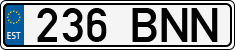 License plate of Estonia, Regular car plates