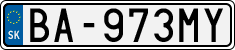 License plate of Slovakia, Cars