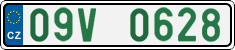 License plate of the Czech Republic, Oldtimers (2001)