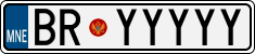License plate of Montenegro, Vanity Plates