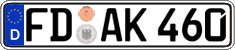 German license plate, Regular plates