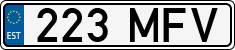 License plate of Estonia, Regular car plates