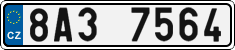 License plate of the Czech Republic, Cars (2001)