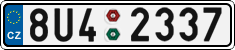 License plate of the Czech Republic, Cars (2001)