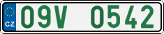 License plate of the Czech Republic, Oldtimers (2001)