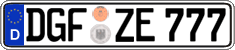 German license plate, Regular plates
