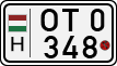 license plates of Hungary, Oldtimers (1990)