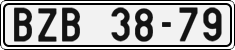 License plate of the Czech Republic, Cars (1960)