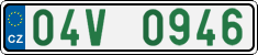 License plate of the Czech Republic, Oldtimers (2001)