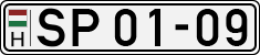 license plates of Hungary, Sportcars (1990)