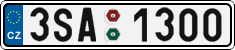 License plate of the Czech Republic, Cars (2001)
