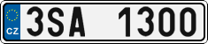 License plate of the Czech Republic, Cars (2001)