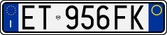 License plate of Italy, Cars (1994 year series)
