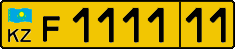 License plate Kazakhstan, Foreigners (2012)