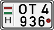 license plates of Hungary, Oldtimers (1990)