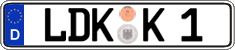 German license plate, Regular plates