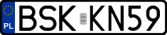 License plates of Poland, Regular car plates
