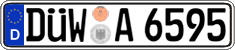 German license plate, Regular plates