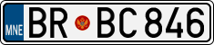 License plate of Montenegro, Cars