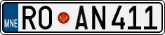 License plate of Montenegro, Cars