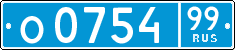 License plate Russia, Police cars