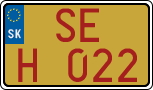 License plate of Slovakia, Oldtimers