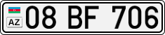 License plate of Azerbaijan, Cars