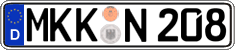 German license plate, Regular plates