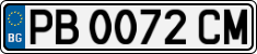 License plate of Bulgaria, Cars