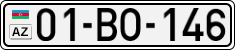 License plate of Azerbaijan, Cars
