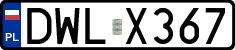 License plates of Poland, Regular car plates