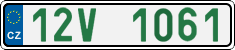 License plate of the Czech Republic, Oldtimers (2001)