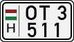 license plates of Hungary, Oldtimers (1990)