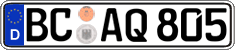 German license plate, Regular plates
