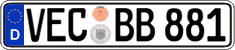 German license plate, Regular plates