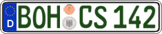 German license plate, Regular plates