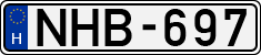 license plates of Hungary, Cars (1990)