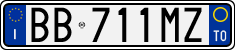 License plate of Italy, Cars (1994 year series)