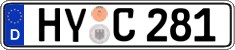 German license plate, Regular plates